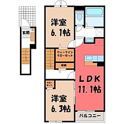 アンバーベル I 2LDKの間取図画像