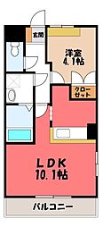 ラティール 1LDKの間取図画像