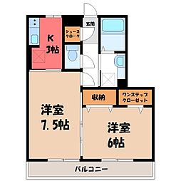 サンライトレジデンス駒形 2Kの間取図画像