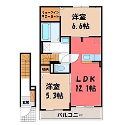 イチヨウB 2LDKの間取図画像