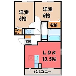 ラフェリア 2LDKの間取図画像