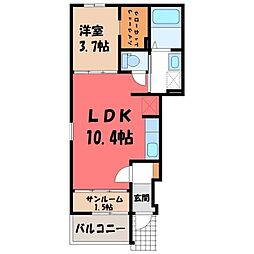 ラ・メゾン 1LDKの間取図画像