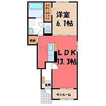 群馬県伊勢崎市市場町2丁目（賃貸アパート1LDK・1階・50.01㎡） その2