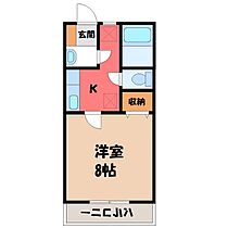 群馬県前橋市大利根町1丁目（賃貸アパート1K・1階・24.50㎡） その2