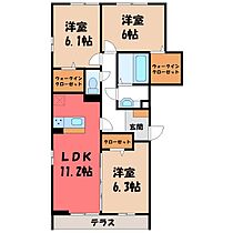 群馬県前橋市南町1丁目（賃貸アパート3LDK・1階・71.26㎡） その2