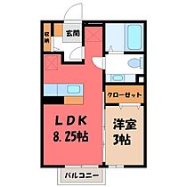 群馬県伊勢崎市安堀町（賃貸アパート1LDK・2階・29.25㎡） その2