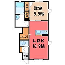 群馬県伊勢崎市美茂呂町（賃貸アパート1LDK・1階・43.50㎡） その2