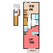 群馬県伊勢崎市今泉町1丁目（賃貸アパート1LDK・2階・43.12㎡） その2