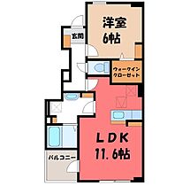 群馬県伊勢崎市山王町（賃貸アパート1LDK・1階・44.82㎡） その2