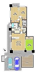 じょうてつドエルアイム豊平公園Aステージ 3LDKの間取図画像