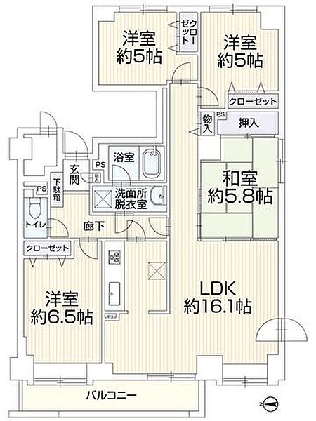 間取りを拡大表示
