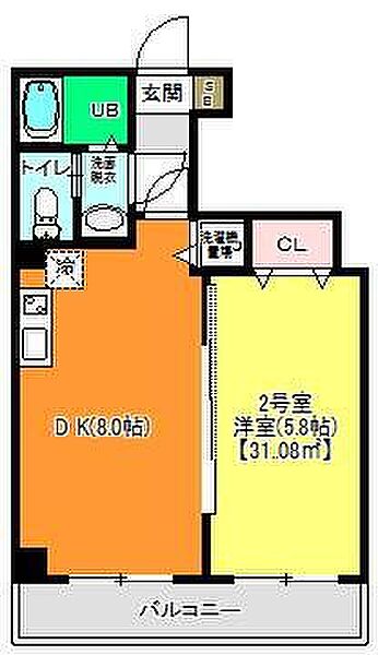 ツリーフィールド幕張 402｜千葉県千葉市花見川区幕張町5丁目(賃貸マンション1DK・4階・31.08㎡)の写真 その2