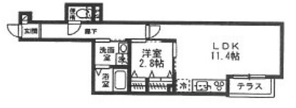 カーサスミレ ｜千葉県千葉市花見川区幕張本郷2丁目(賃貸アパート1LDK・3階・37.74㎡)の写真 その2