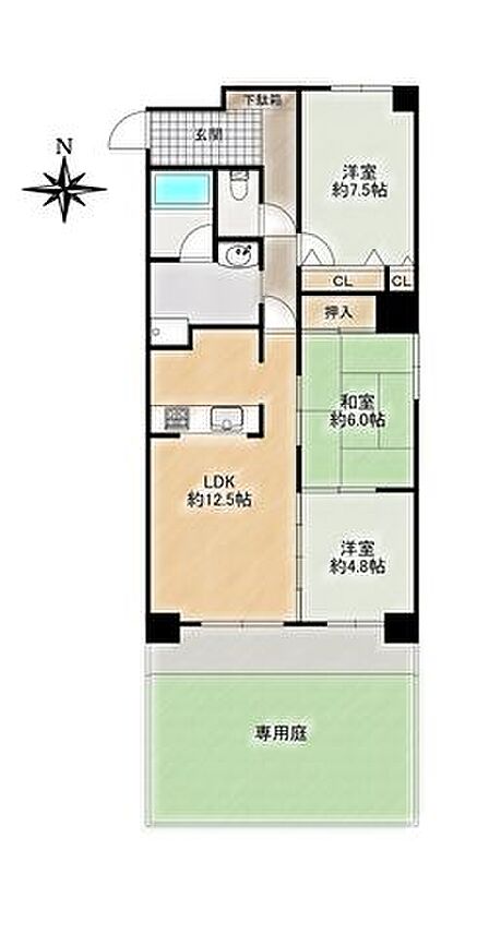 3LDK 間取り