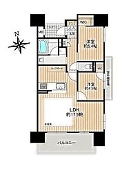 オープンレジデンシア神宮前 2LDKの間取図画像