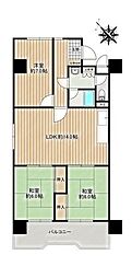 中央マンション刈谷 3LDKの間取図画像