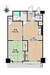シャンボール岡崎 2LDKの間取図画像