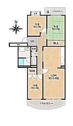 パストラルハイム明徳一番館 3LDKの間取図画像