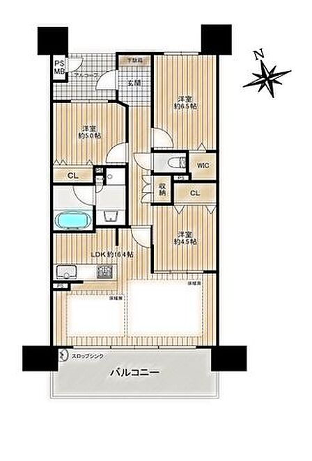 3LDK 間取り