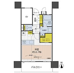 ミオカステーロ浅草入谷 ワンルームの間取図画像