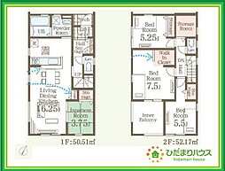 いわき市郷ケ丘2丁目1期　新築戸建　2号棟