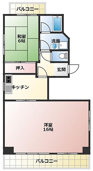 メゾン岡本 501｜愛知県豊橋市新川町(賃貸マンション2DK・5階・61.50㎡)の写真 その2