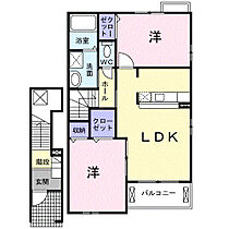 プリムローズ07 205 ｜ 愛知県豊川市伊奈町前山25番地48（賃貸アパート2LDK・2階・56.26㎡） その2