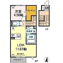 リシュドールＡ  ｜ 愛知県豊橋市新栄町字鳥畷85（賃貸アパート1LDK・2階・48.07㎡） その2