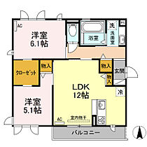 ボヌールIII 302 ｜ 愛知県豊橋市牟呂町字古幡焼25（賃貸アパート2LDK・3階・57.13㎡） その2