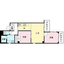 フラットK 5C ｜ 愛知県豊橋市八町通3丁目108番地（賃貸マンション2LDK・5階・51.94㎡） その2