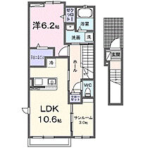 エアリーコート　II 202 ｜ 愛知県豊橋市牛川町字中郷10番地9（賃貸アパート1LDK・2階・51.64㎡） その2