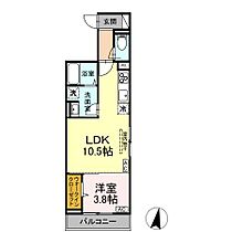 D-residence中央公園 202 ｜ 広島県福山市明治町13-3（賃貸アパート1LDK・2階・36.94㎡） その2