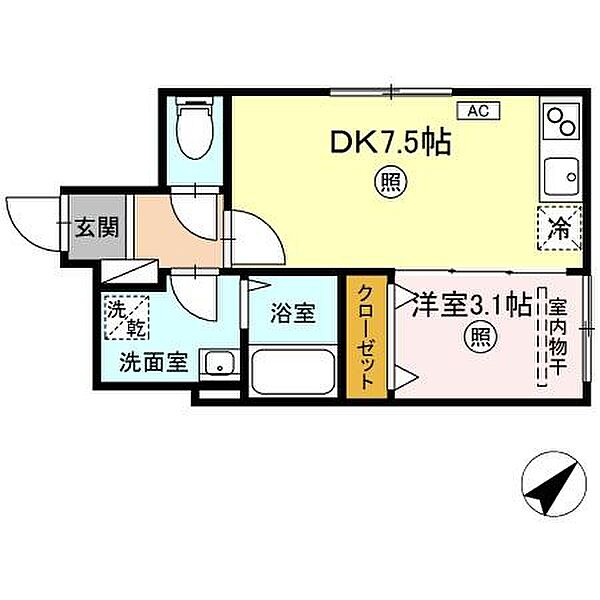 (仮称）沖野上住宅 103｜広島県福山市沖野上町4丁目(賃貸アパート1DK・1階・33.22㎡)の写真 その1