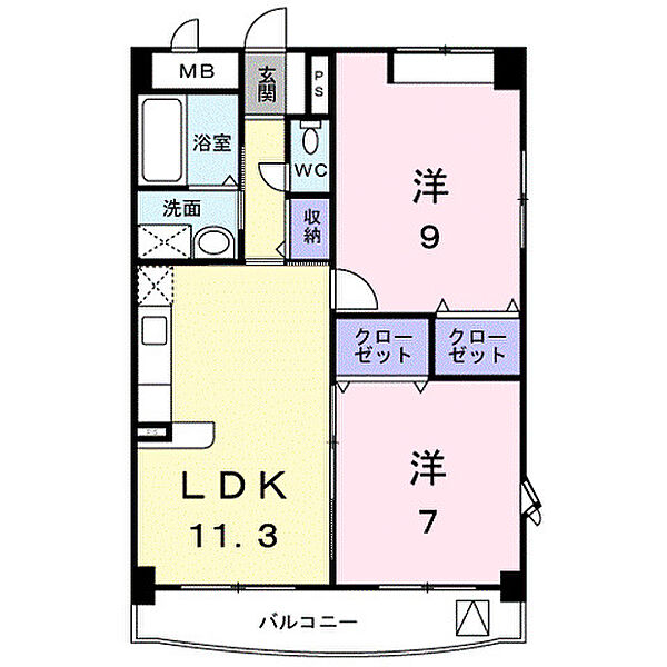 ジュピター・セト 201｜広島県福山市瀬戸町大字長和(賃貸マンション2LDK・2階・61.32㎡)の写真 その2