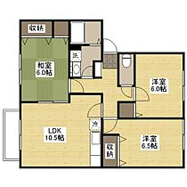 グリーンフォレストII 201 ｜ 広島県福山市多治米町5丁目4-9-5（賃貸アパート3LDK・2階・66.25㎡） その2