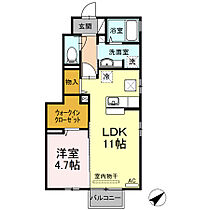 セジュールセラF 101 ｜ 広島県福山市千田町大字千田2585-1（賃貸アパート1LDK・1階・41.51㎡） その2