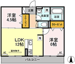 蔵王ヒルズK 302 ｜ 広島県福山市蔵王町3965-10（賃貸アパート2LDK・3階・52.41㎡） その2