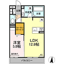 ブルーローズ 203 ｜ 広島県福山市御幸町大字上岩成438-5（賃貸アパート1LDK・2階・45.54㎡） その2