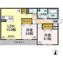 アンシャンテ 201 ｜ 広島県福山市神辺町字徳田1898-2（賃貸アパート2LDK・2階・58.62㎡） その2