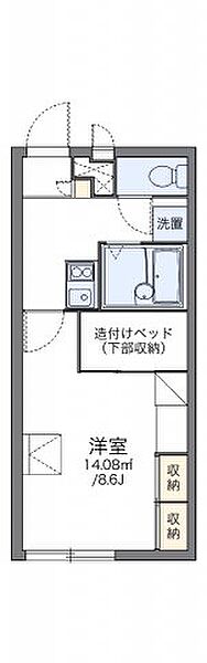 レオパレスＫ　ＣＯＵＲＴ 205｜香川県高松市木太町(賃貸アパート1K・2階・23.18㎡)の写真 その2