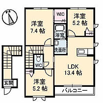 香川県高松市寺井町1055-1（賃貸アパート2LDK・2階・73.69㎡） その2