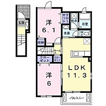 香川県高松市亀田町187番地1（賃貸アパート2LDK・2階・57.07㎡） その2