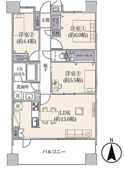 間取りを拡大表示