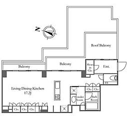 KDXレジデンス恵比寿 ワンルームの間取図画像