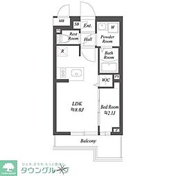 ブランシエスタ用賀 1LDKの間取図画像
