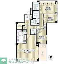 大山パークヒルズ 2階3LDKの間取り