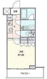 CREVISTA祖師ヶ谷大蔵 1Kの間取図画像