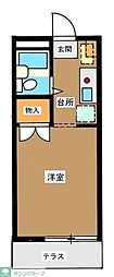 メゾンT's 1Kの間取図画像