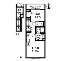 (仮)中野区野方2丁目新築 1LDKの間取図画像
