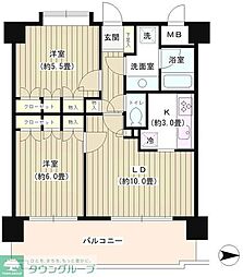 プロスペアー笹塚 2LDKの間取図画像